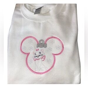 Christmas ornament Aristocats Marie embroidered design sweatshirt size small